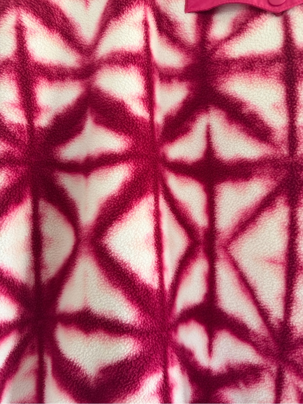 Patagonia Synchilla Women’s Hot Pink & White Patterned Fleece Pullover Size L - Picture 4 of 11